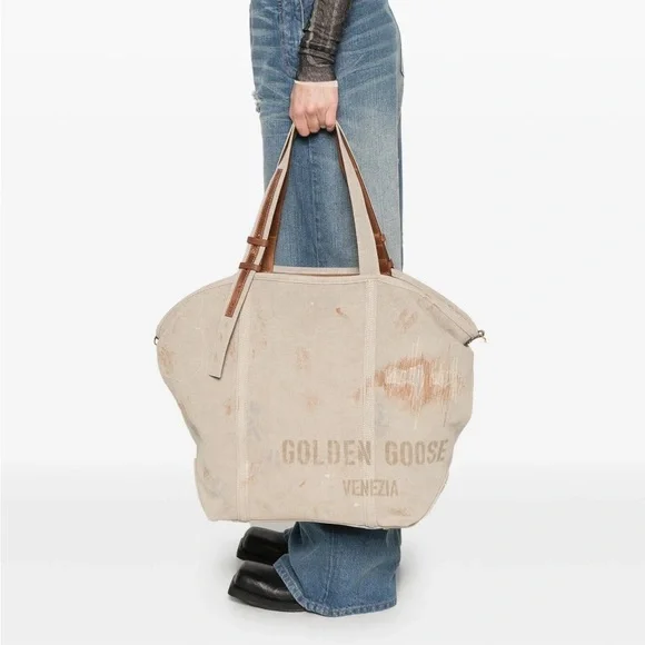 Golden Goose Beige Canvas 24/7 tote - Picture 3 of 3
